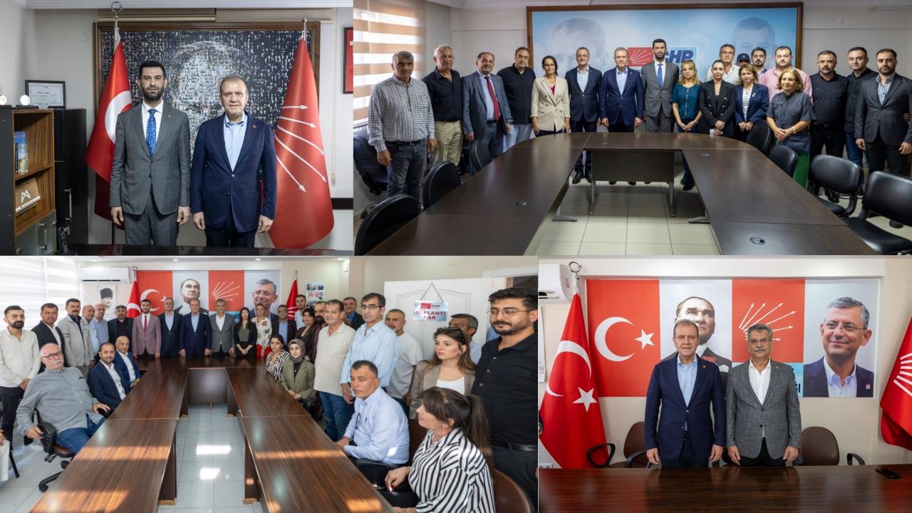 Başkan Seçer’den Akdeniz ve Yenişehir İlçe Başkanlıkları’na Ziyaret