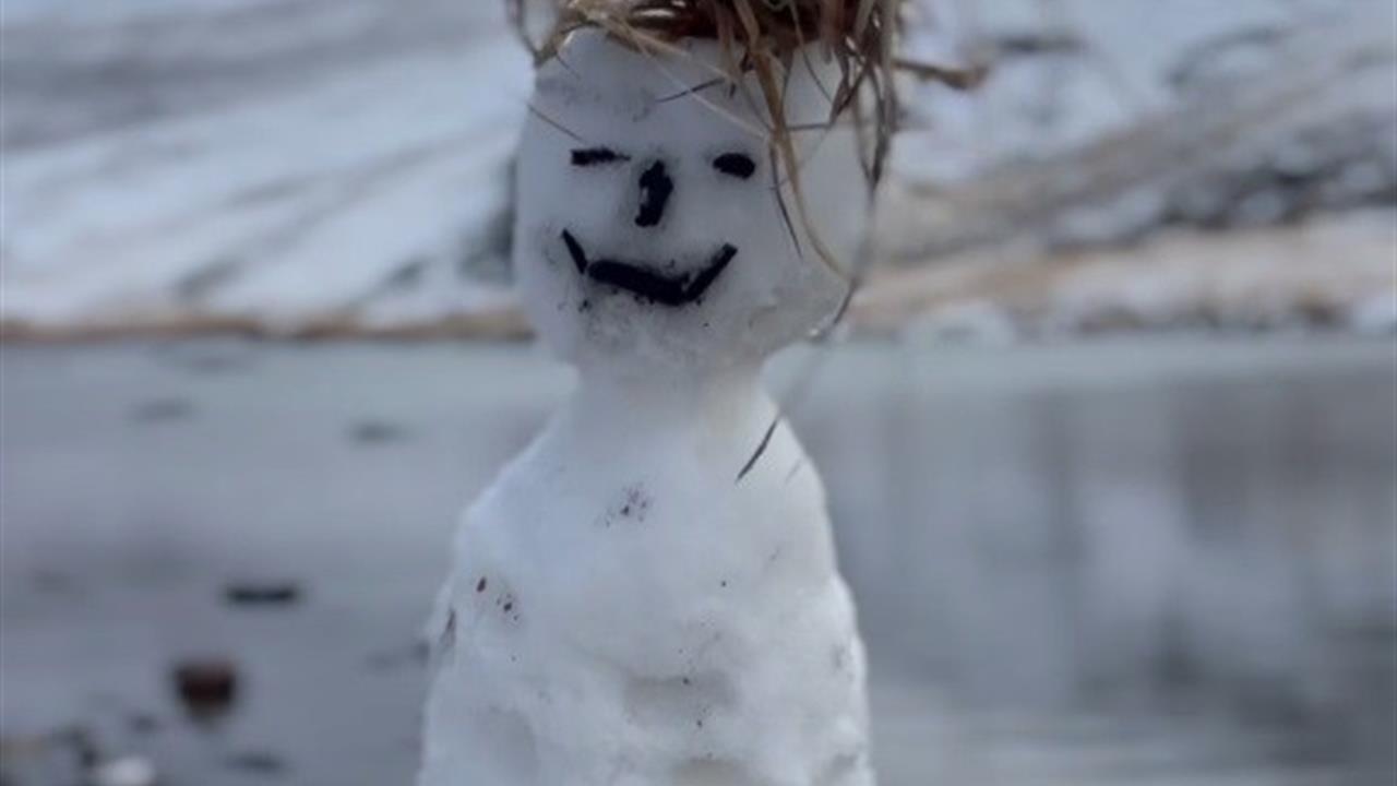 Keşiş Dağı'nda Mevsimin İlk Kardan Adamı Yapıldı