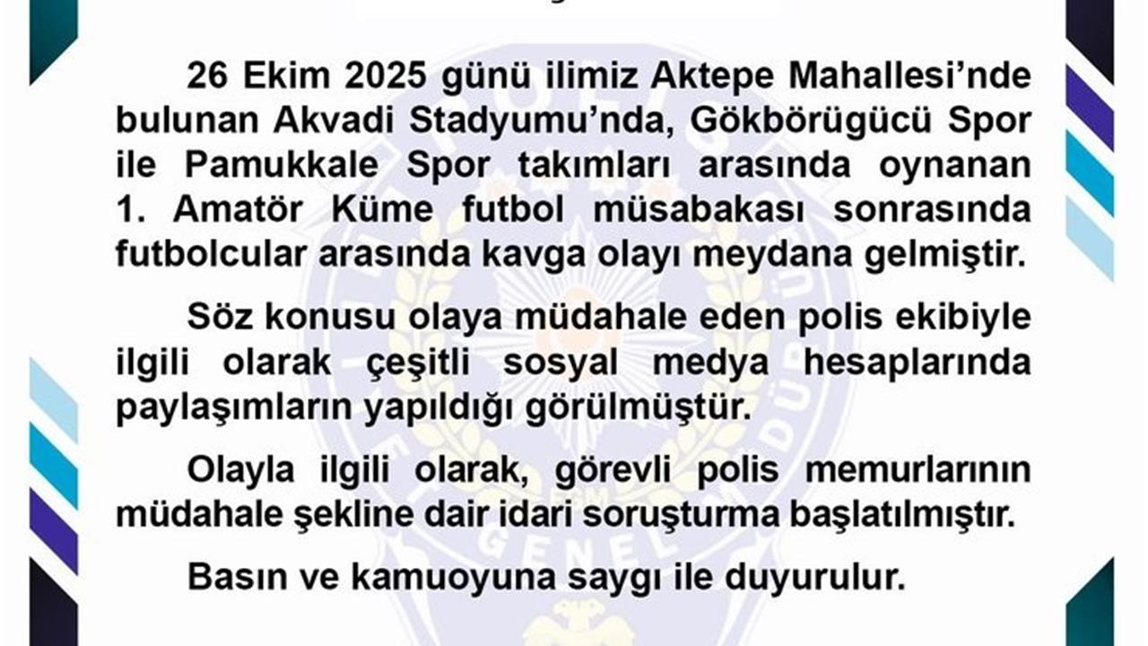 Denizli Pamukkale'de Amatör Maçta Polis Biber Gazı Kullandı