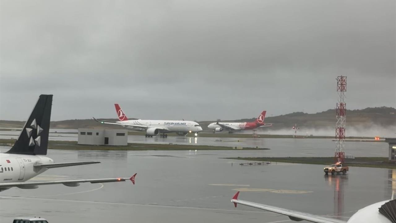 İstanbul Havalimanı’nda yağmur başladı
