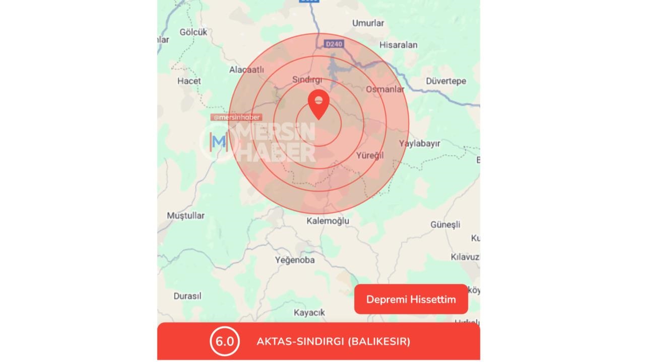 Balıkesir Sındırgı'da 6.0 Büyüklüğündeki Deprem Çevre İllerde Hissedildi