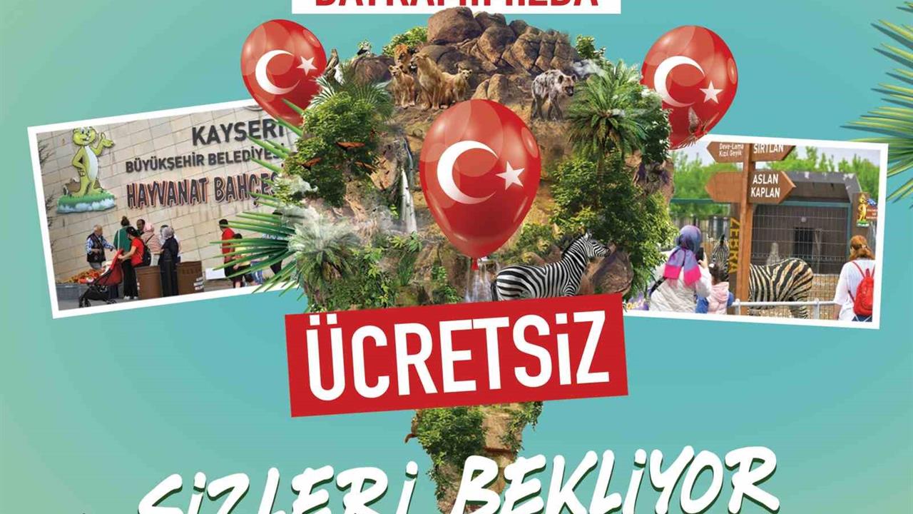 Kayseri'de 29 Ekim'de Hayvanat Bahçesi Ücretsiz Olacak
