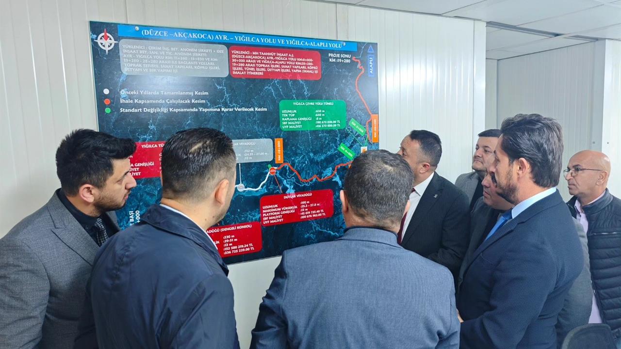 Düzce Yığılca Arası Ulaşımı Kolaylaştıracak Viyadük İncelemesi Gerçekleştirildi