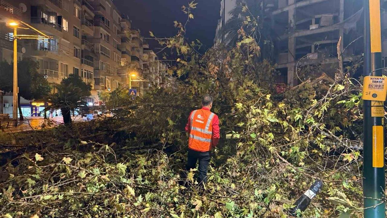 Antalya'da Yağan Şiddetli Yağmur ve Dolu Nedeniyle Ekipler Hızla Hareket Geçti