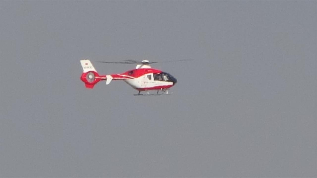Van'da Konjenital Kalp Hastalığı Olan Bebek Helikopterle Gaziantep'e Nakledildi