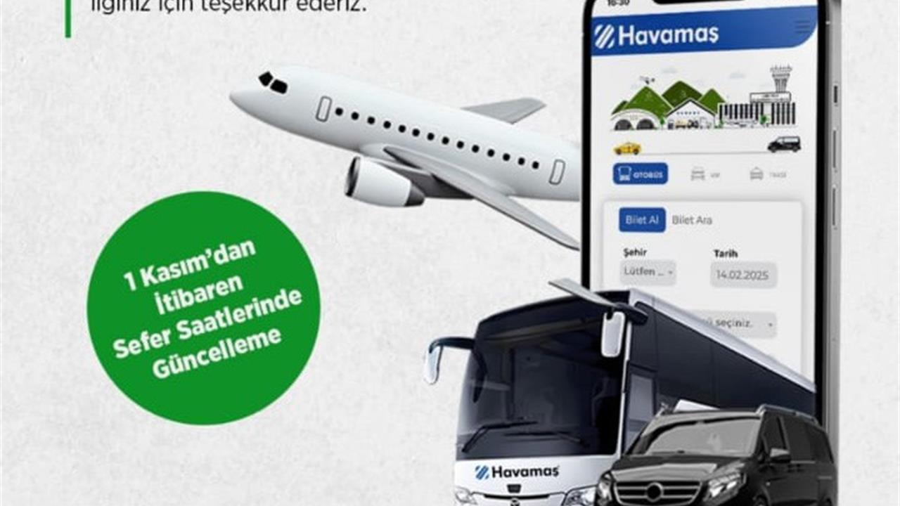 Adana'da Havamaş Sefer Saatleri Hatay, Osmaniye ve Tarsus İçin Yeniden Düzenlendi