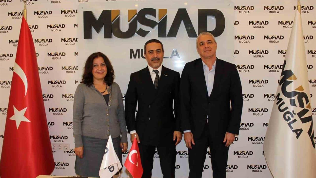 Muğla'da MSKÜ İİBF Dekanı Görgülü, MÜSİAD'a İade Ziyaretinde Bulundu