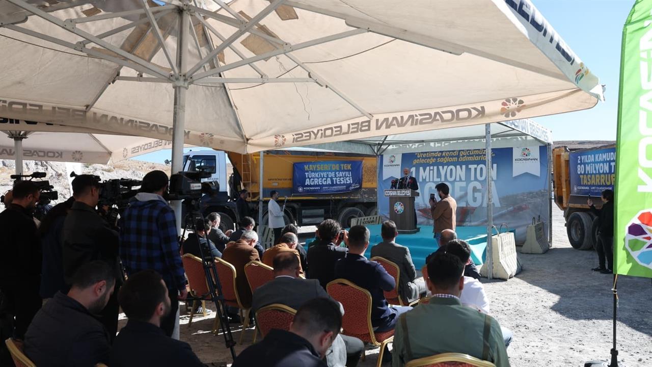 Kocasinan Kayseri'de 1 Milyon Ton Agrega Üretimi Gerçekleştirildi