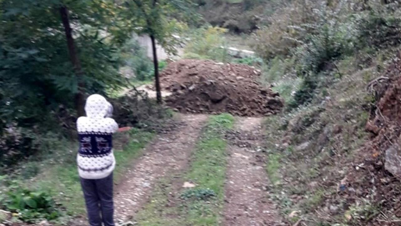 Giresun Doğankent'te Arazi Sahibi Tarafından Köy Yolu Kapandı