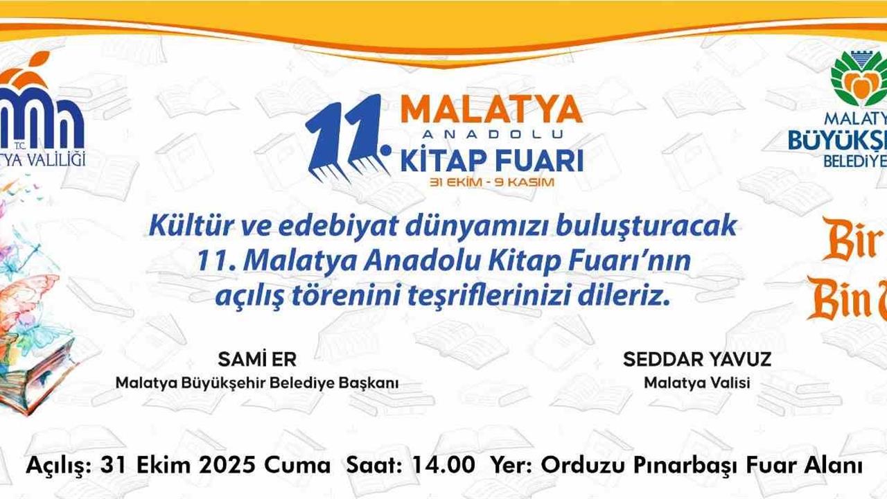 Malatya'da 31 Ekim-9 Kasım Tarihleri Arasında 11. Kitap ve Kültür Fuarı Düzenlenecek