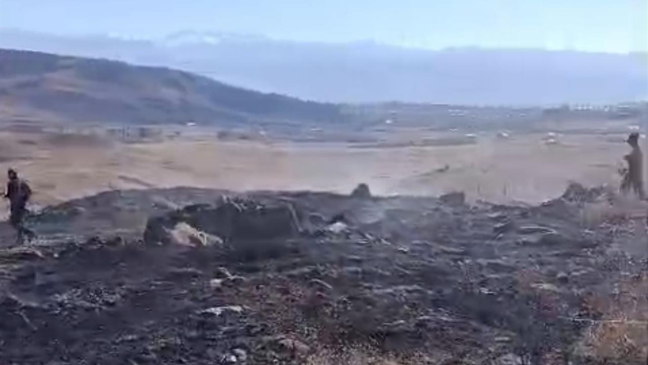 Hakkari Yüksekova'da Çıkan Anız Yangını Hızla Kontrol Altına Alındı