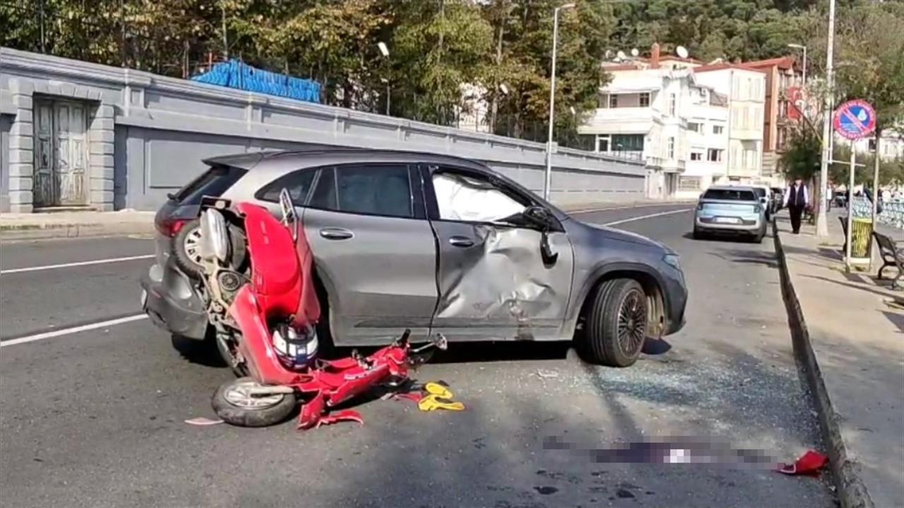 Sarıyer Merkez Mahallesi'nde U Dönüşü Yapan Araçla Motosiklet Çarpıştı, 1 Ağır Yaralı