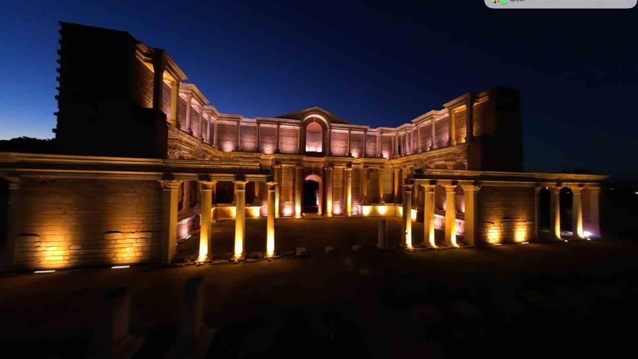 Manisa Salihli'deki Sardes Antik Kenti, Gece Işıklandırma Çalışmalarıyla Ziyaretçilerini Bekliyor