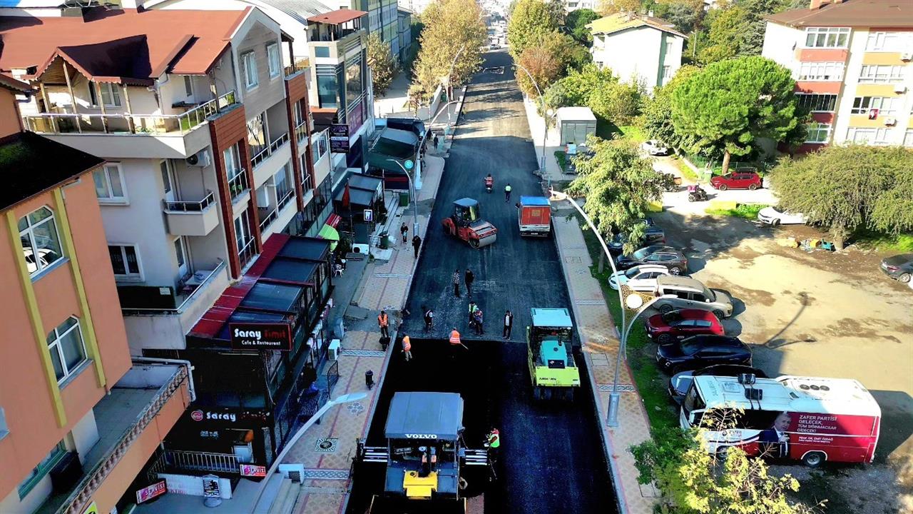 Körfez'de Mimar Sinan Mahallesi'nde Asfalt Çalışmaları Sürüyor