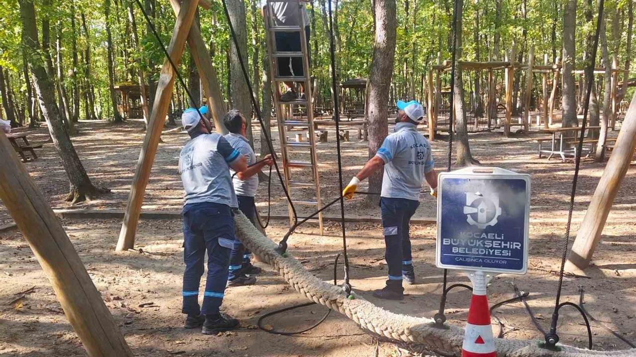 Kocaeli Ormanya'daki Oyun Alanlarında Periyodik Bakım Tamamlandı