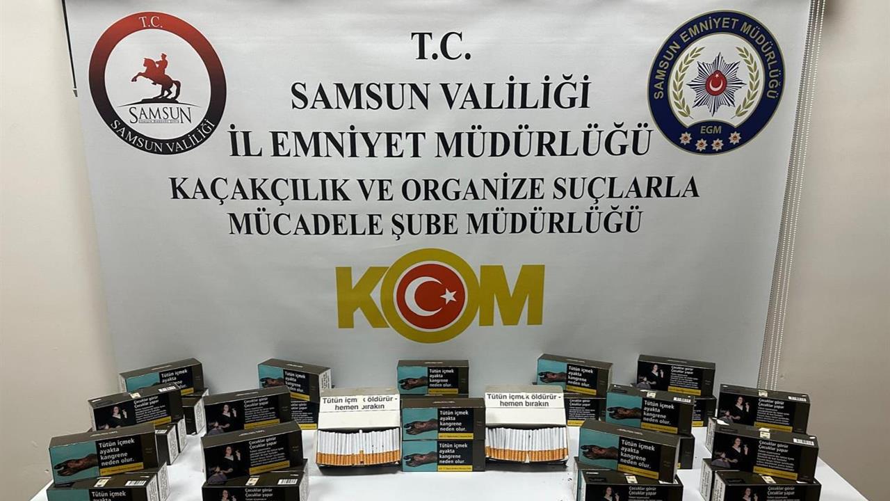 Samsun Canik ve Alaçam'da Düzenlenen Operasyonlarla Kaçak Tütün ve Makaron Ele Geçirildi