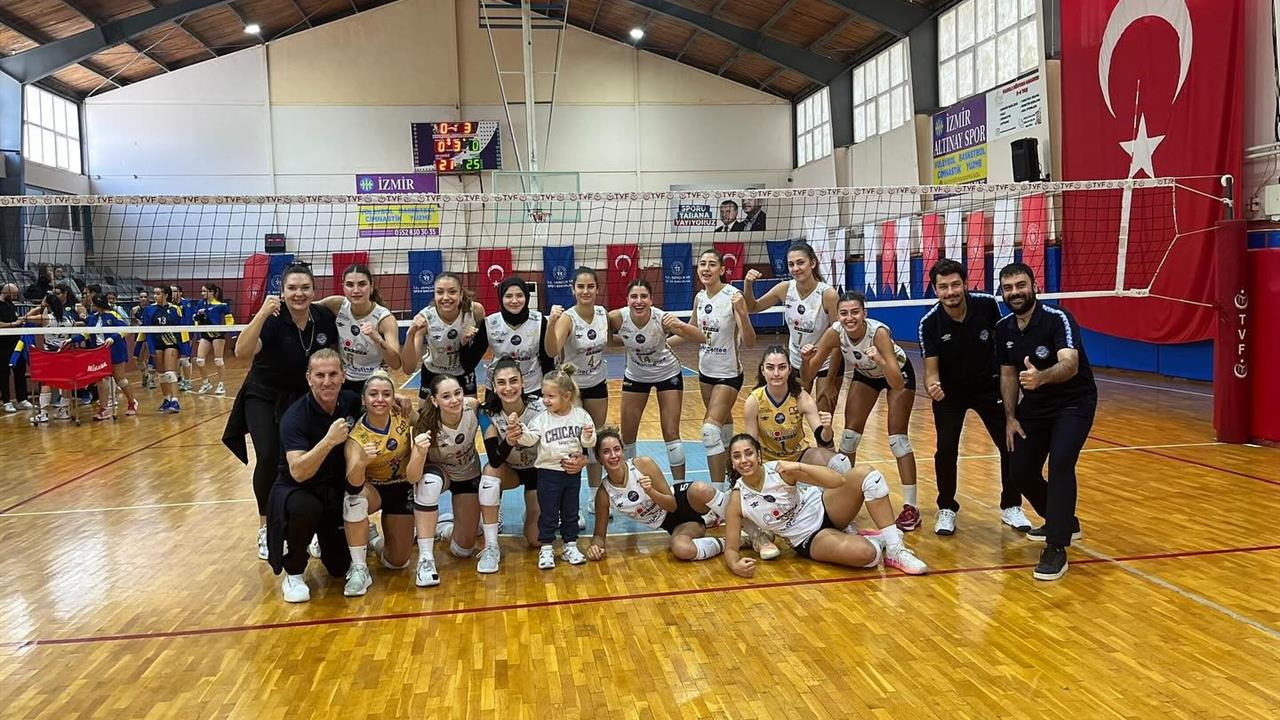 Didim'de Kadın Voleybol Takımı Venüs Spor Kulübü'nü Yendi