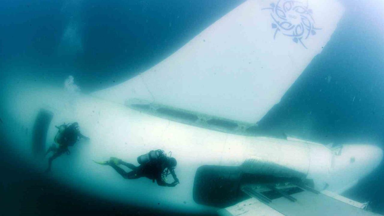 Aydın'da Uçak Batığına Dalış Yapan Alman Turistler Projeye Hayran Kaldı