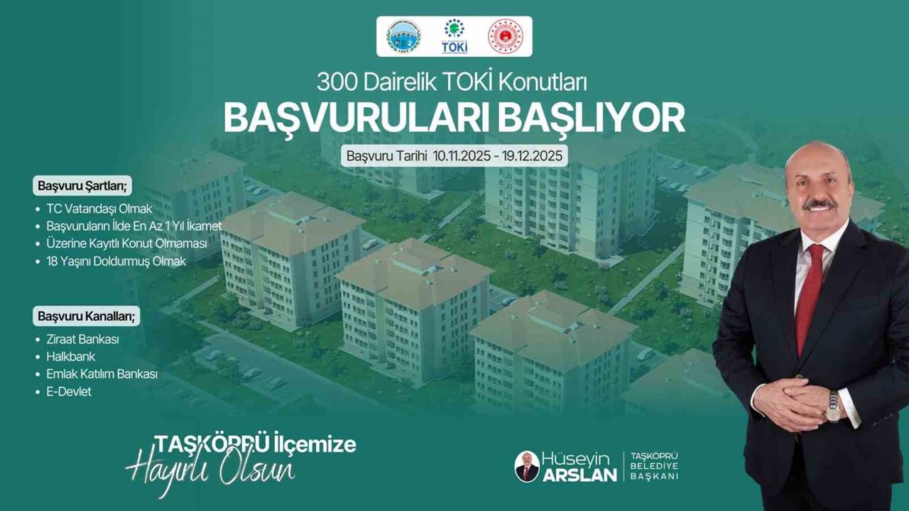 Kastamonu Taşköprü'de TOKİ Projesi İçin 10 Kasım'da Başvurular Alınacak