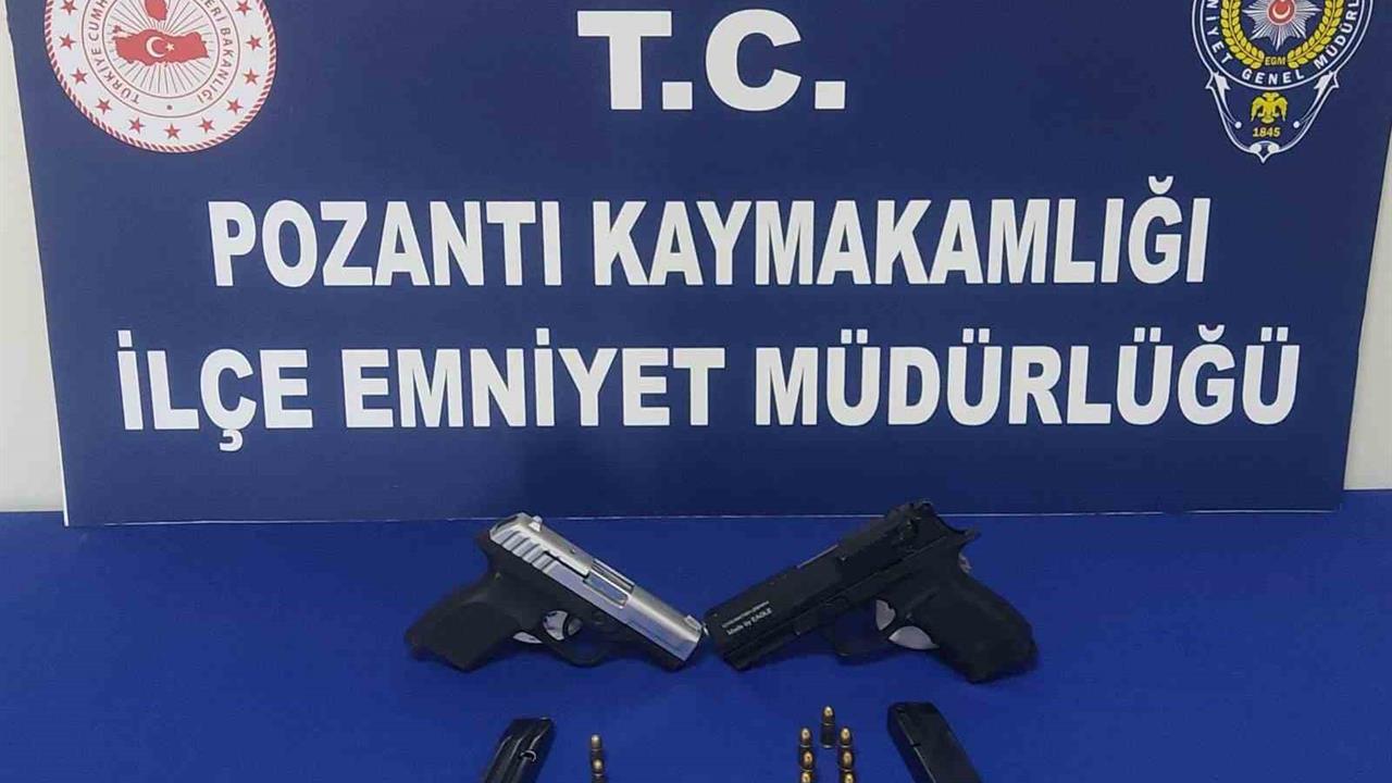Adana Pozantı'da Yapılan Denetimde 2 Ruhsatsız Tabanca Bulundu