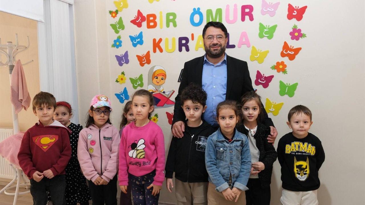 Erzincan İl Müftüsü İsmail Fakirullahoğlu, Kuran kurslarını ziyaret etti.