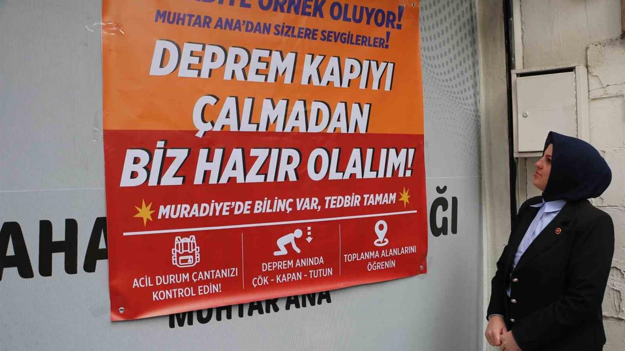 Diyarbakır Bağlar'da Kadın Muhtar, Deprem Bilgilendirme Çalışmaları Yürütüyor