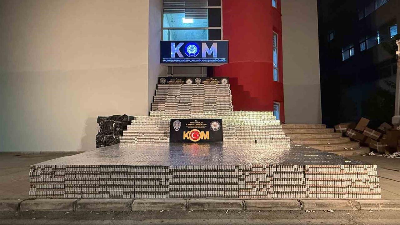 Adana'da 105 Bin Paket Kaçak Sigara Operasyonu: 1 Tutuklama