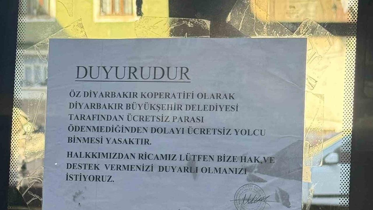 Diyarbakır Bağlar'da Özel Halk Otobüsleri Ücretsiz Yolcu Taşıma Uygulamasını Durdurdu