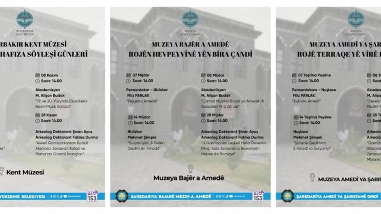 Diyarbakır'da Kent Müzesinde Kültürel Hafıza Konferansları Yapılacak