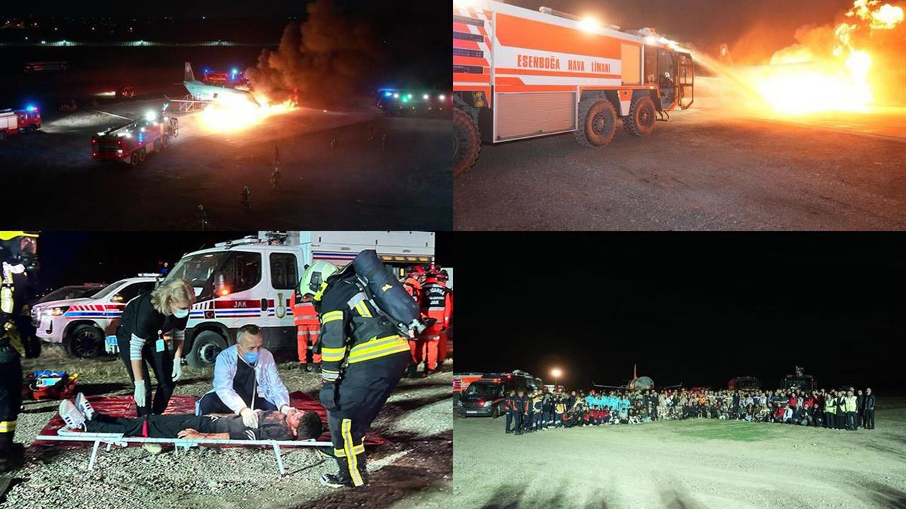 Ankara'da Uçak Kazası ve Arsenik Alarmı Tatbikatı Gerçekleştirildi