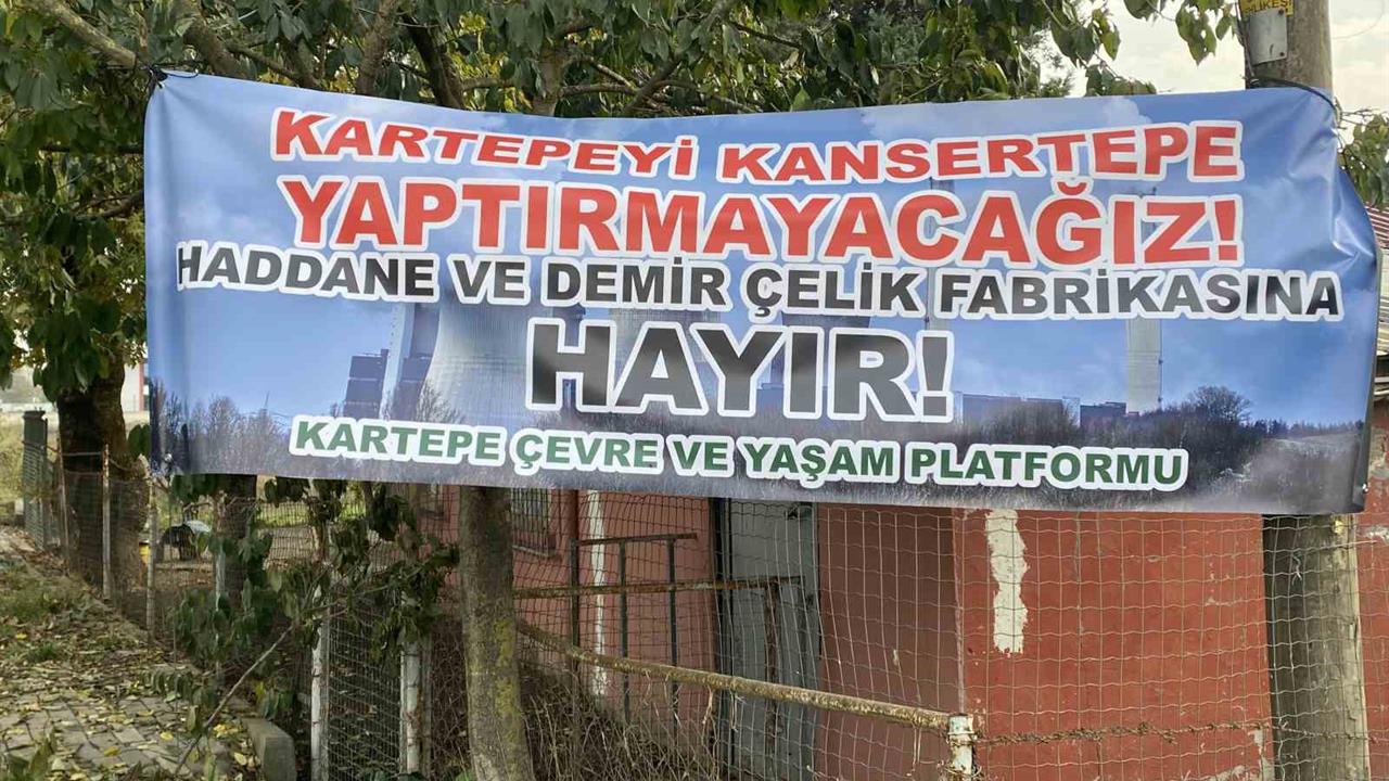 Kartepe'de Demir Çelik Fabrikasına Karşı Çadır Kuruldu