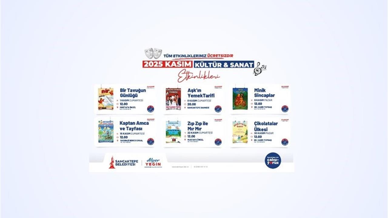 Sancaktepe'de Kasım Ayı Kültür ve Sanat Etkinlikleri Başlıyor
