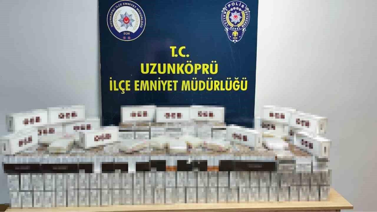 Edirne Uzunköprü'de Yapılan Operasyonda 12 Bin Doldurulmuş Makaron Bulundu