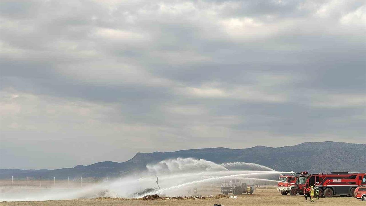 Denizli Çardak Havaalanı'nda Acil Durum Tatbikatı Gerçekleştirildi