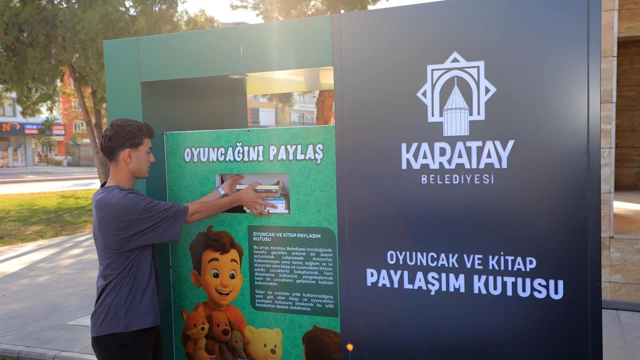 Karatay'da Oyuncak ve Kitap Paylaşım Kumbaraları Hizmete Girdi