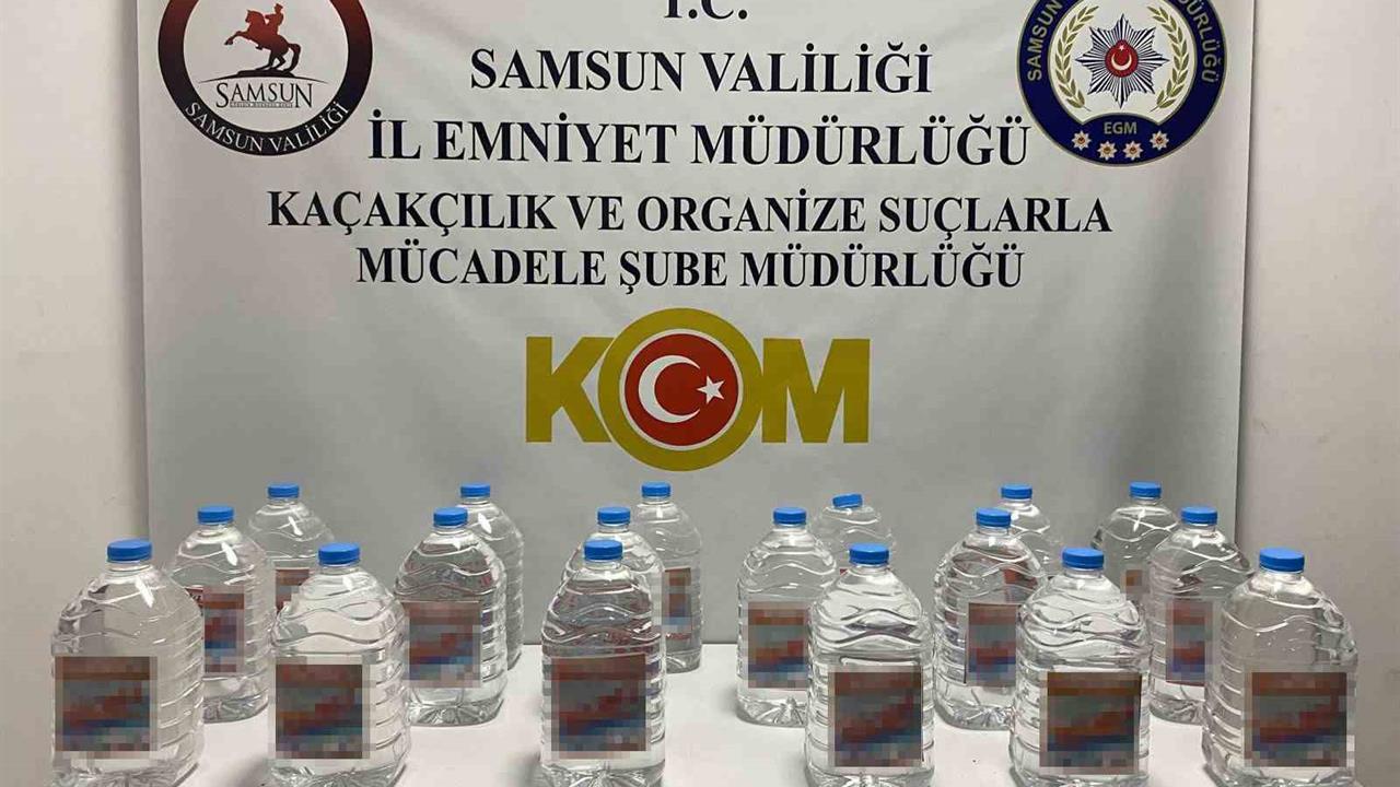Samsun Tekkeköy'de Düzenlenen Operasyonda 90 Litre Etil Alkol Ele Geçirildi