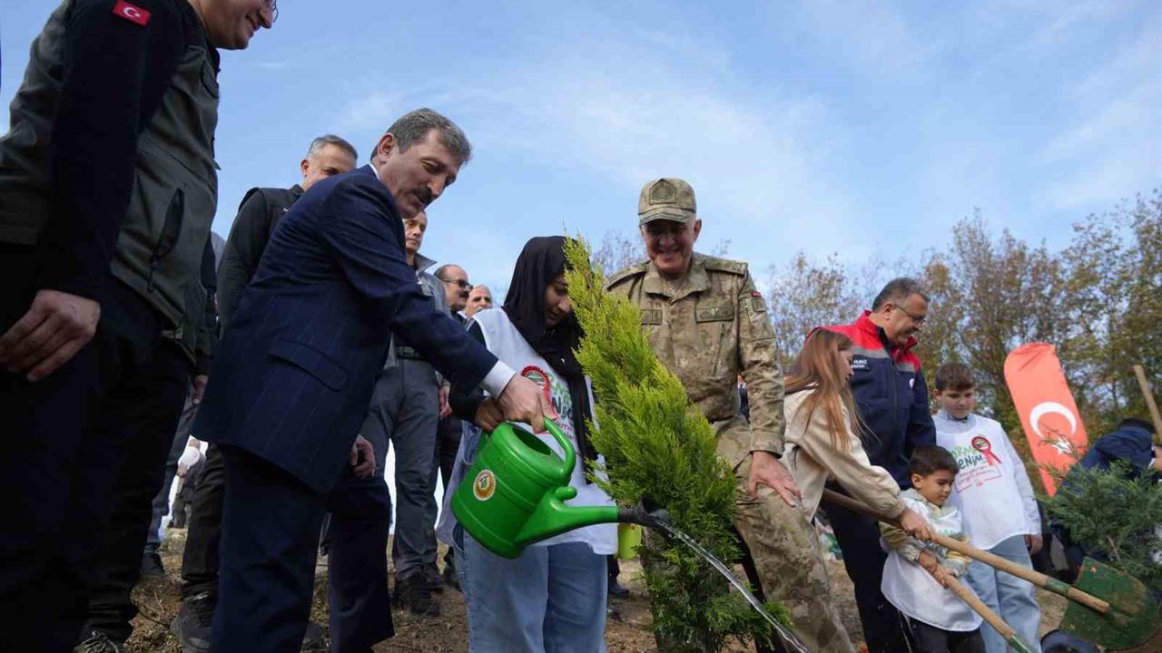 Samsun'da 11 Kasım Milli Ağaçlandırma Günü'nde 37 bin 380 fidan toprakla buluştu