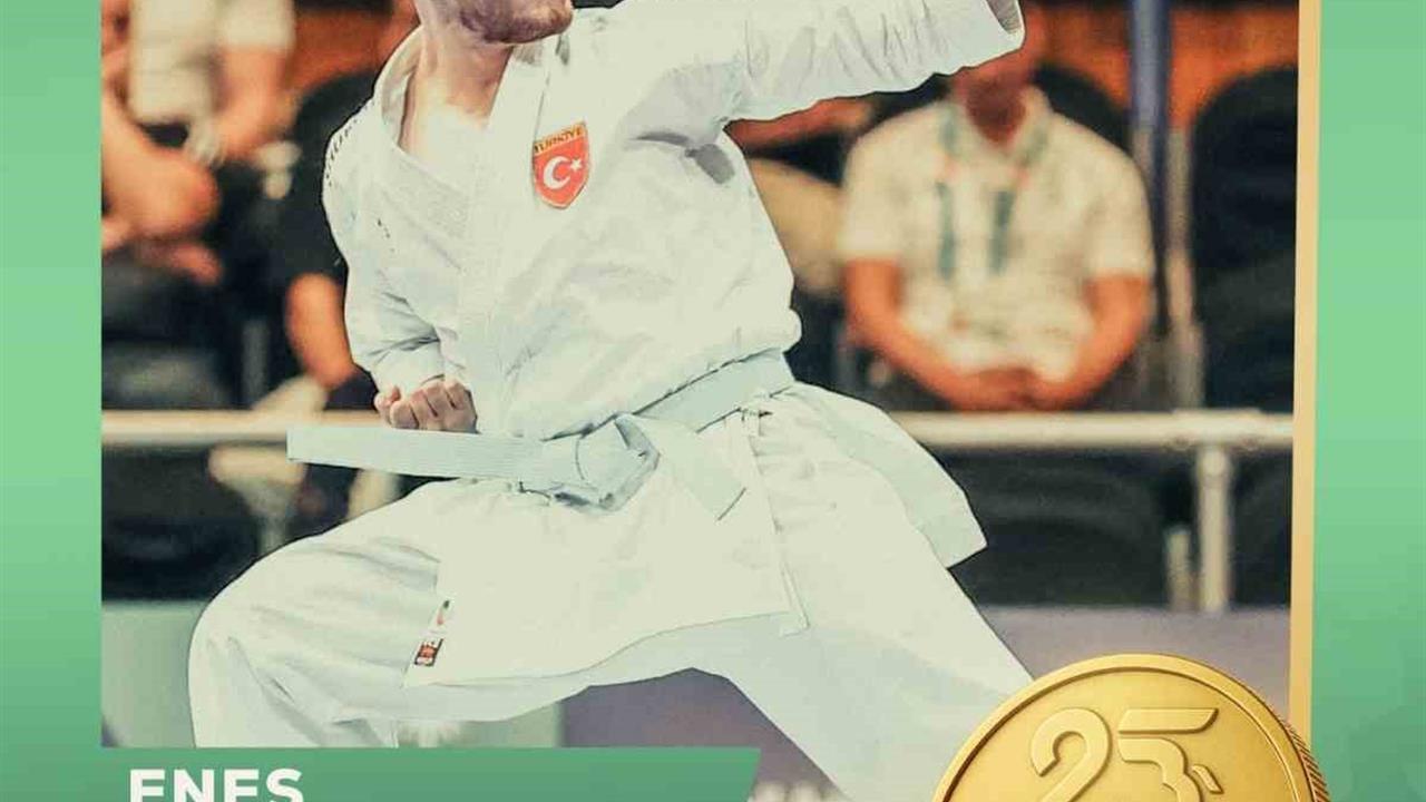 İstanbul'da Milli Karateci Enes Özdemir, 6. İslami Dayanışma Oyunları'nda Altın Madalya Elde Etti