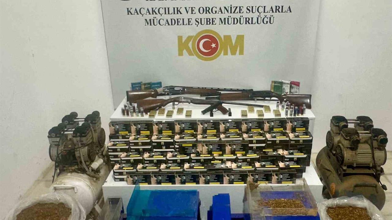 Samsun Vezirköprü'de Kaçak Tütün ve Silah Operasyonunda 1 Gözaltı