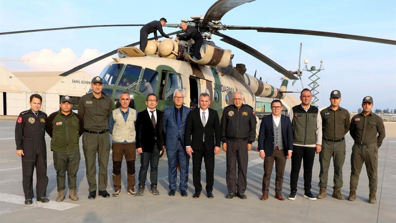 Aydın'da Jandarma Helikopter Filo Komutanlığı'na Teşekkür Belgesi Takdim Edildi