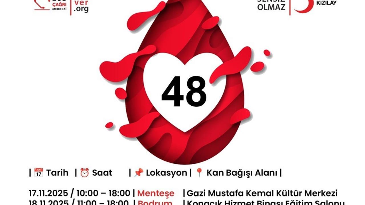 Muğla'da Kızılay İçin 7 İlçede Kan Bağışı Kampanyası Düzenleniyor