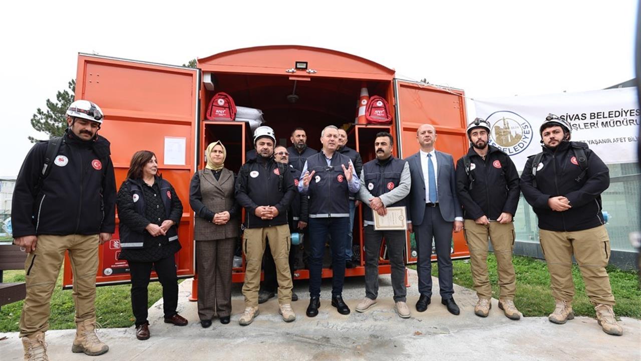 Sivas Merkez'de "Afet Konteyneri" Uygulaması Başlatıldı