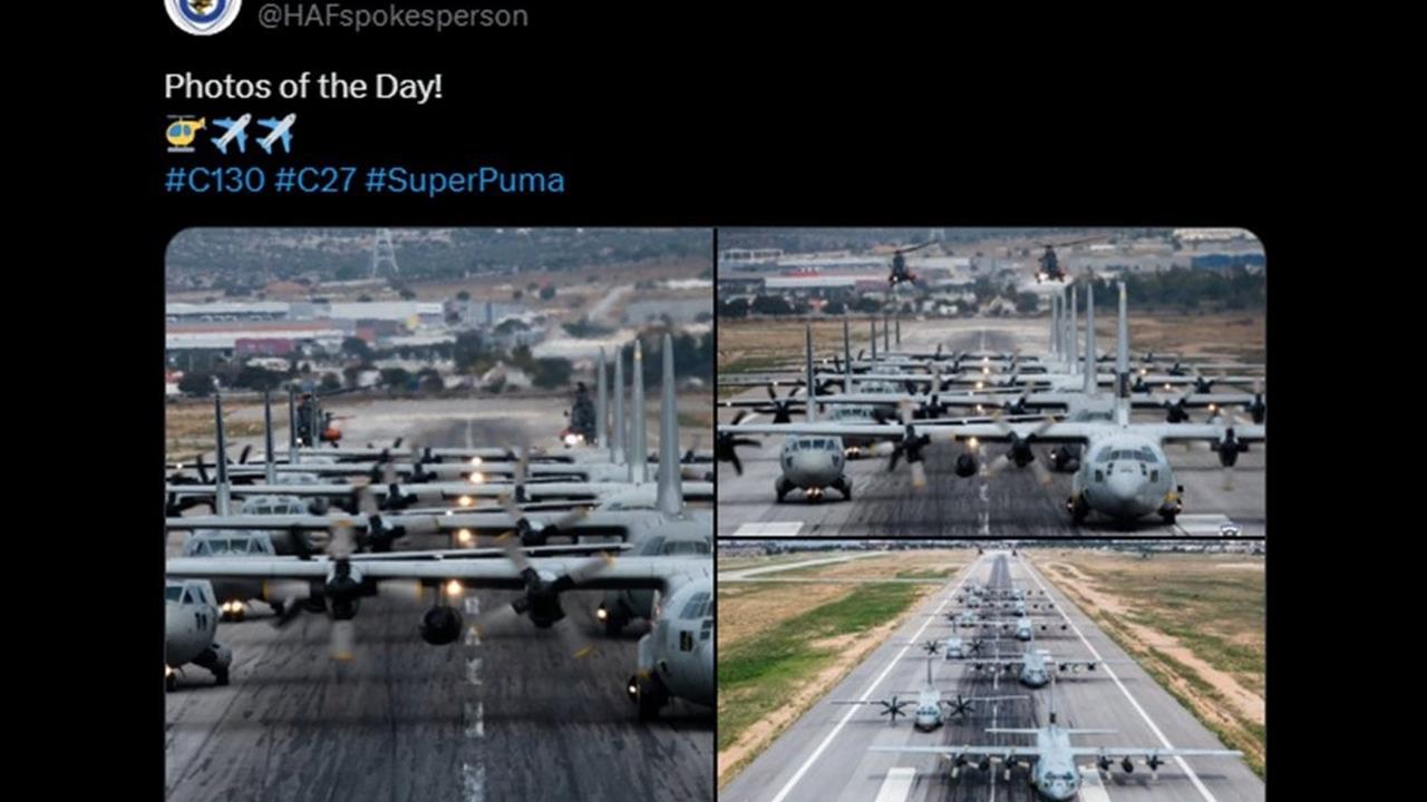 Yunanistan Hava Kuvvetleri, Türkiye'ye ait kaza sonrası taziye mesajı yayınladı