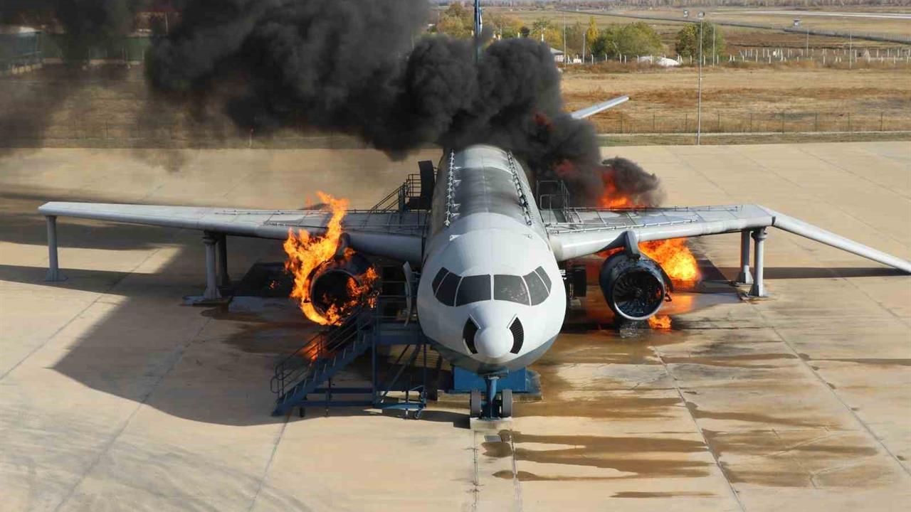 Erzincan Havalimanı'nda Gerçekleştirilen Uçak Yangın Tatbikatında Ekipler Koordineli Çalıştı
