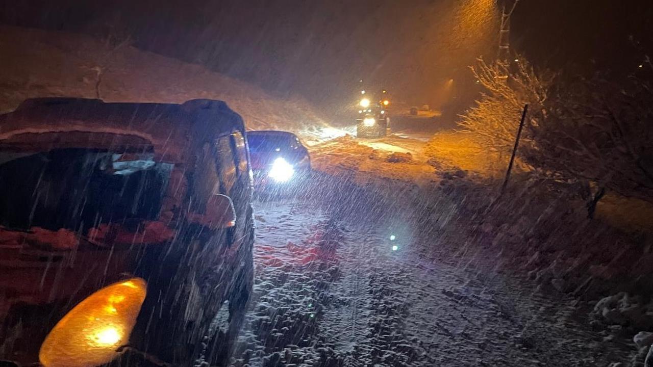 Malatya'da Kar Yağışı Nedeniyle Ulaşımda Aksaklıklar Yaşandı