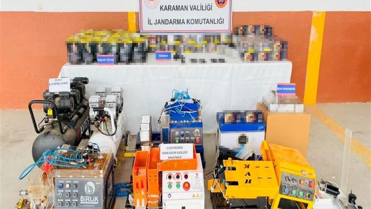 Karaman'da Jandarma Uygulamalarında 35 Bin 100 Makaron Bulundu