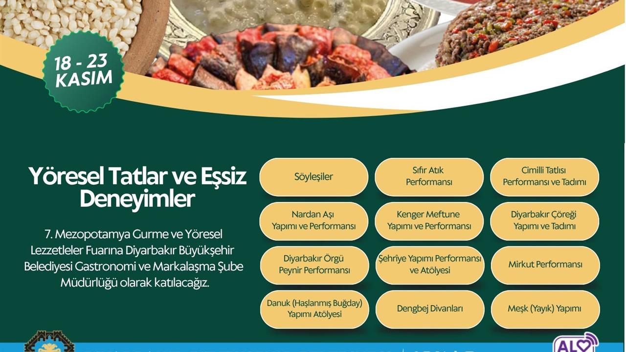 Diyarbakır'da 7. Mezopotamya Gurme Fuarı'nda Zengin Mutfak Kültürü Tanıtılacak