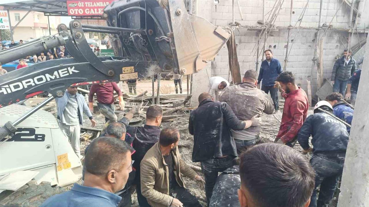 Şanlıurfa Haliliye'de İnşaat Çökmesi Sonucu 5 İşçi Göçük Altında Kaldı