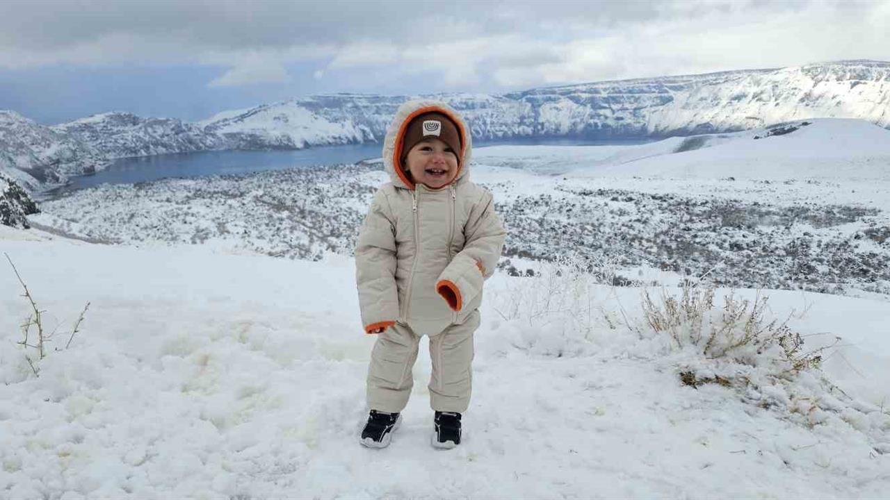 Bitlis Tatvan'da Nemrut Kalderası Karla Kaplandı