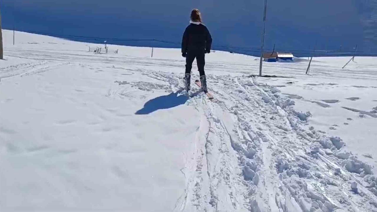 Giresun Eğribel'de Kayak Sezonu Eğlenceli Bir Şekilde Başladı